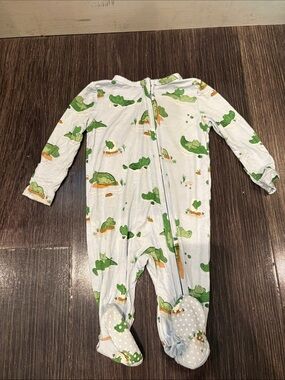 Angel Dear 2 way zip crocodile onesie 3-6M